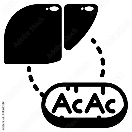 ketogenesis glyph icon