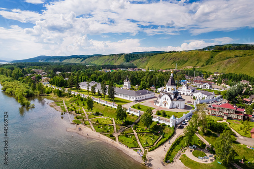  monastery on the banks of the river photo