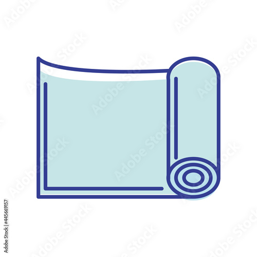 rolled yoga mat