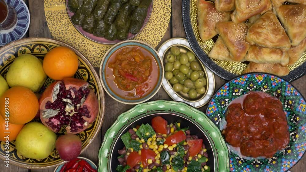 Muslim holiday Eid alAdha, Feast of the Sacrifice table setting top