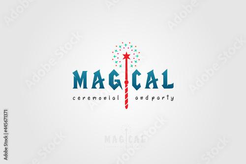 Magic Show logotype, magical performance lettering composition for your logo, emblem, invitation vector logo design illustration