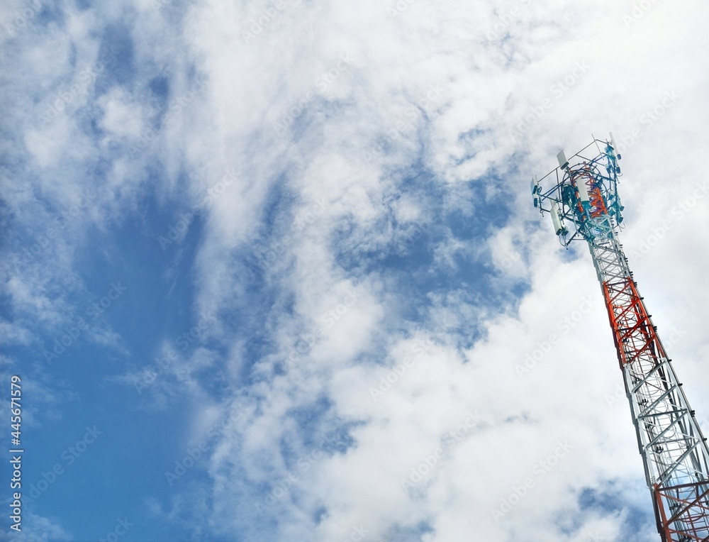 tower crane against blue sky tower crane against blue sky