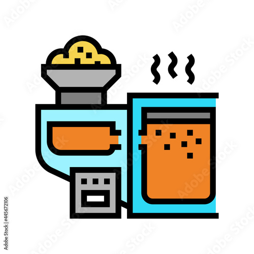 smelting sand glass manufacturing equipment color icon vector. smelting sand glass manufacturing equipment sign. isolated symbol illustration