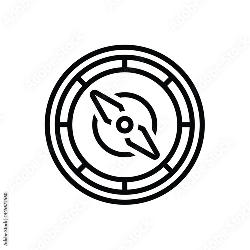 Black line icon for navigate