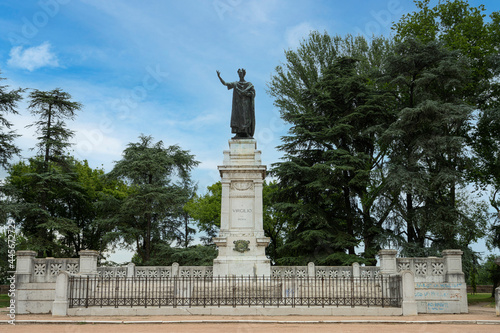 The statue of Virgilio in Mantua, Italy photo
