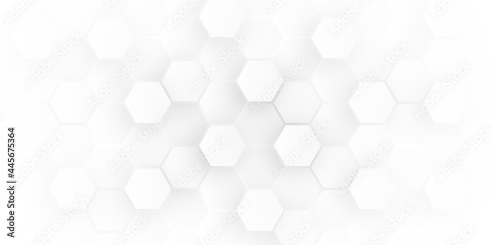 hexagon concept design abstract technology background vector EPS, Abstract white hexagon concept background, soft white background.