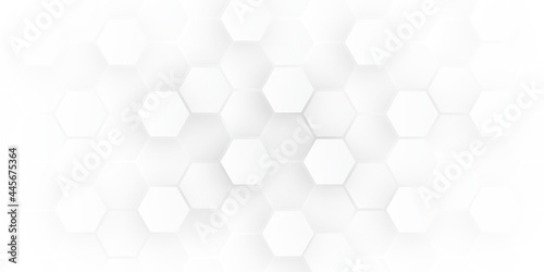 hexagon concept design abstract technology background vector EPS, Abstract white hexagon concept background, soft white background. photo