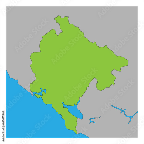 モンテネグロ　　　　　　　　　　　　　　　　　　　　　　　　　　　　　　　　　　　地図