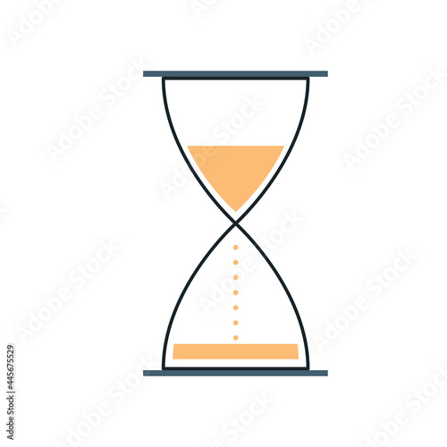 Vector illustration of an hourglass.