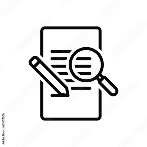 Black line icon for defined