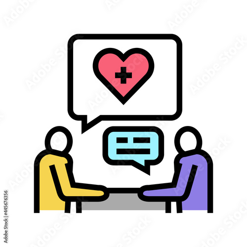 consultation homecare service color icon vector. consultation homecare service sign. isolated symbol illustration