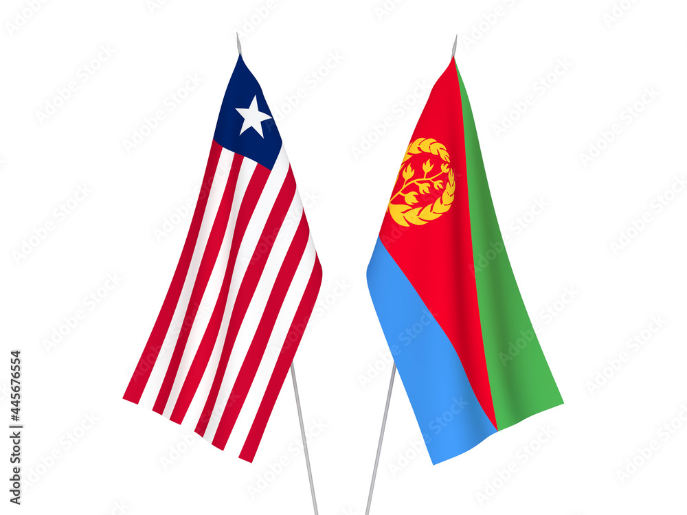 Eritrea and Liberia flags