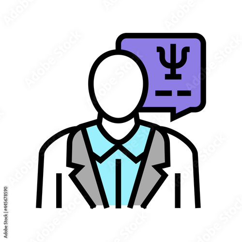psychologist homecare service color icon vector. psychologist homecare service sign. isolated symbol illustration