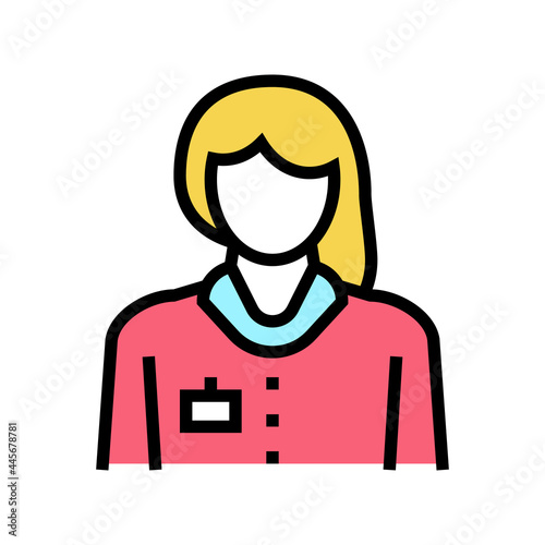 nurse homecare service color icon vector. nurse homecare service sign. isolated symbol illustration