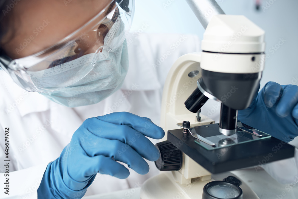 woman laboratory assistant microscope diagnostics research science woman laboratory assistant microscope diagnostics research science