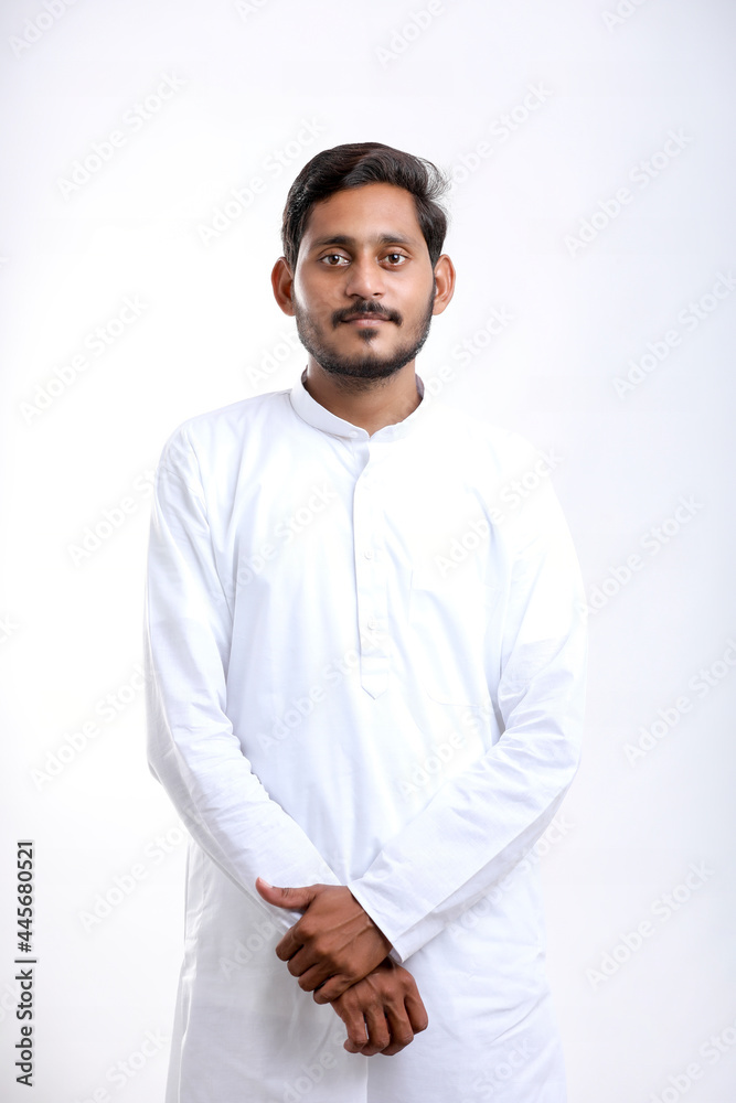 Young indian man celebrating indian republic day or independence day