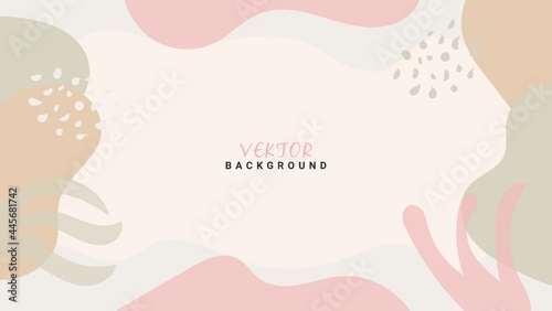 Abstract Pastel Color Hand Drawn Geometric Background Template