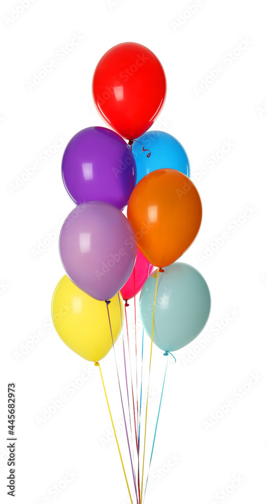 Bunch of colorful balloons on white background Bunch of colorful balloons on white background
