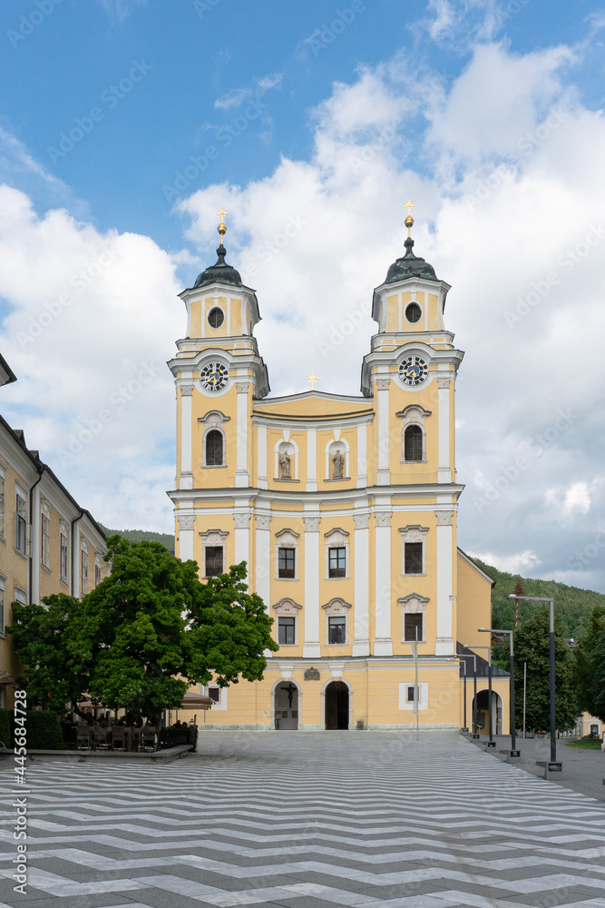 Mondsee Abbey in the Salzkammergut in Upper Austria