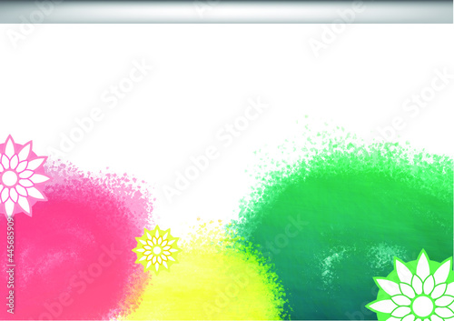 전통무늬가 있는 수묵화 배경 이미지