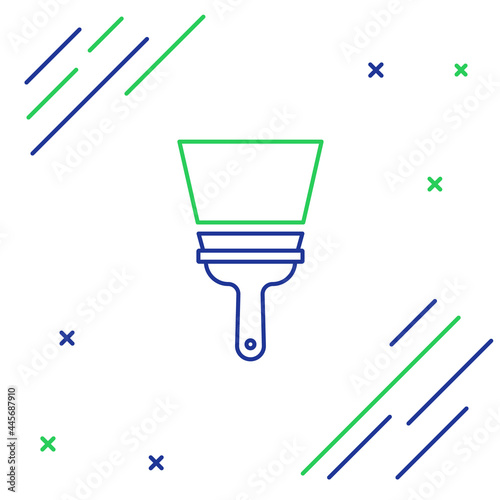 Line Cleaning service with of rubber cleaner for windows icon isolated on white background. Squeegee, scraper, wiper. Colorful outline concept. Vector