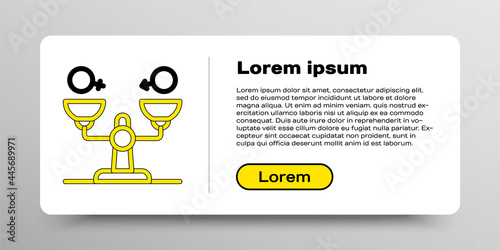 Line Gender equality icon isolated on white background. Equal pay and opportunity business concept. Colorful outline concept. Vector