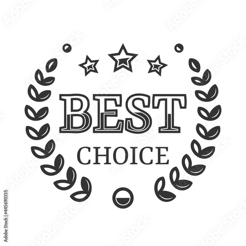 Best choice, vector logo. Shopping rating symbol