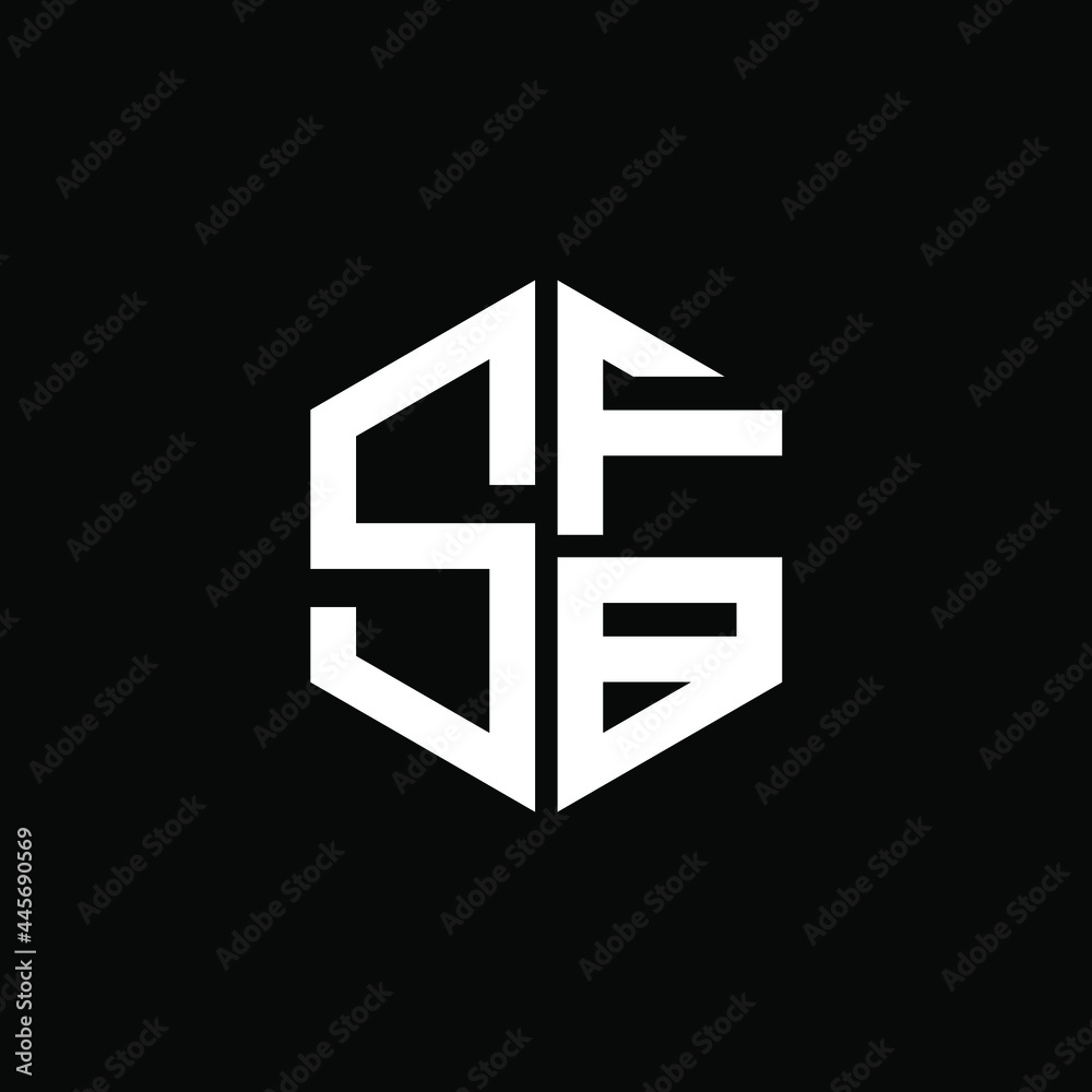 SFB logo SFB icon SFB vector SFB monogram SFB letter SFB minimalist SFB triangle SFB hexagon Circle Unique modern flat abstract logo design 