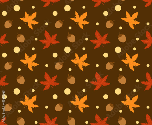 Abstract. Autumn pattern seamless season background. design for mask face, pillow, clothing, fabric, gift wrap. Vector. © lim_pix