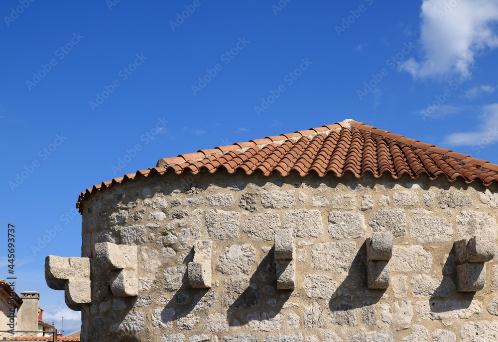 tower of the Francopan castle, island Krk, Croatia tower of the Francopan castle, island Krk, Croatia