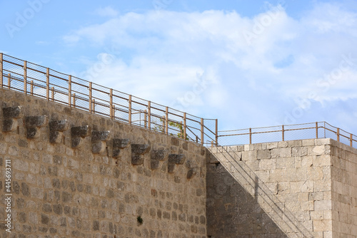 walls of the Francopan castle, island Krk, Croatia photo