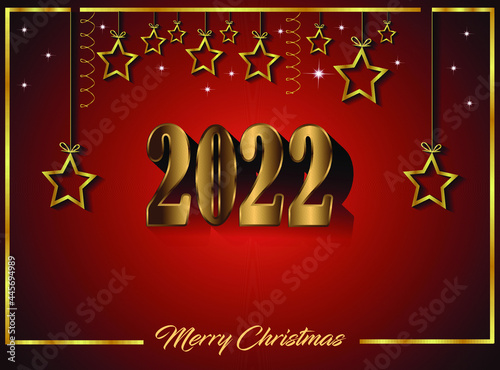 2022 Merry Christmas background. 