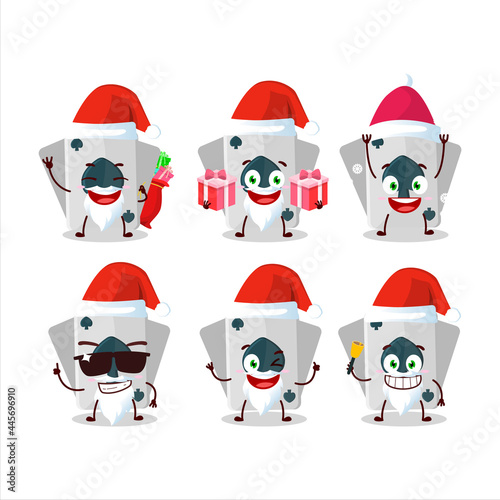 Santa Claus emoticons with remi card spade cartoon character
