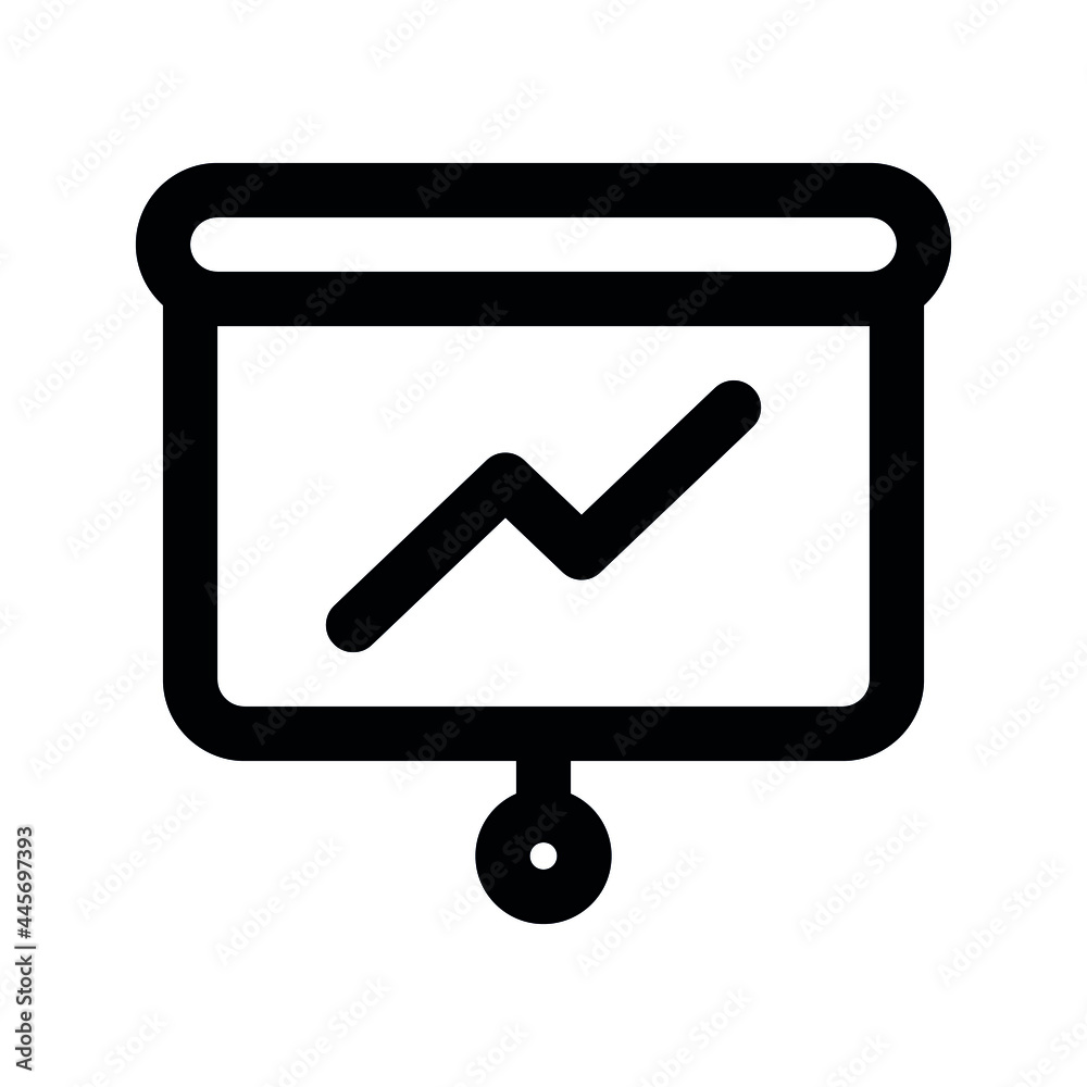 Illustration vector graphic of presentation icon. Line style icon. Vector illustration isolated on white background. Perfect for website or application design. Illustration vector graphic of presentation icon. Line style icon. Vector illustration isolated on white background. Perfect for website or application design.