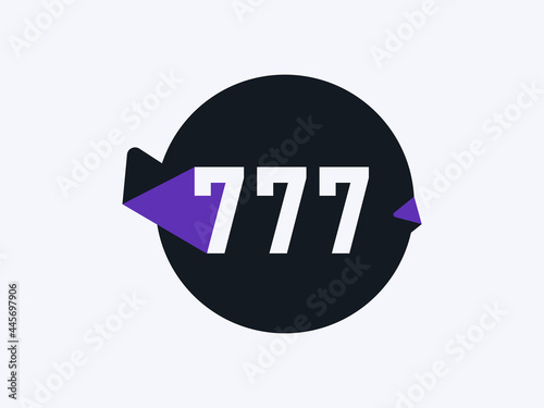 Number 777 logo icon design vector image
