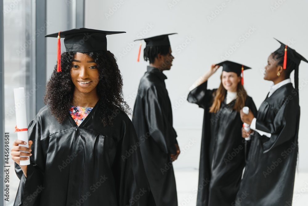 portrait of Beautiful African-American graduate