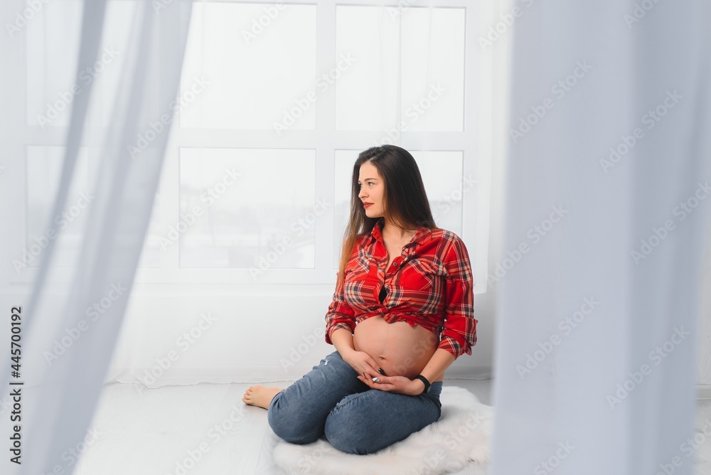 pregnancy, motherhood, people and expectation concept - close up of happy pregnant woman. pregnancy, motherhood, people and expectation concept - close up of happy pregnant woman.