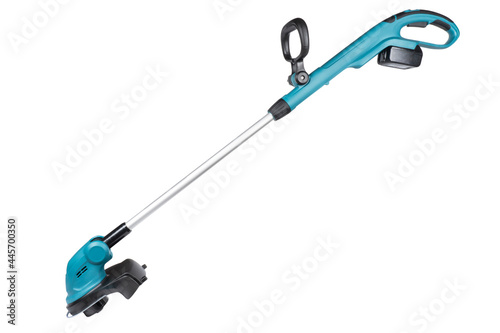 Fotografie Cordless lawn mower isolated