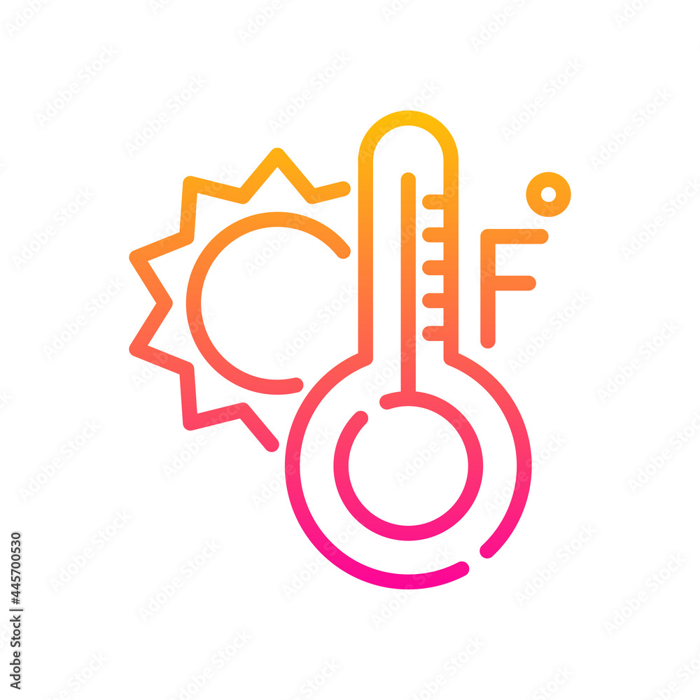 Fahrenheit vector gradient icon style illustration. EPS 10 file Fahrenheit vector gradient icon style illustration. EPS 10 file