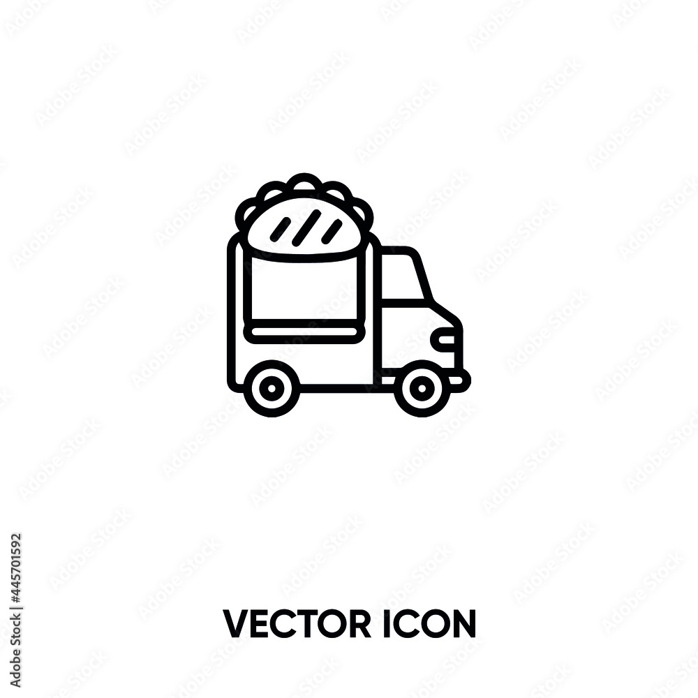 Street food truck vector icon. Modern, simple flat vector illustration for website or mobile app.Food truck aries symbol, logo illustration. Pixel perfect vector graphics Street food truck vector icon. Modern, simple flat vector illustration for website or mobile app.Food truck aries symbol, logo illustration. Pixel perfect vector graphics