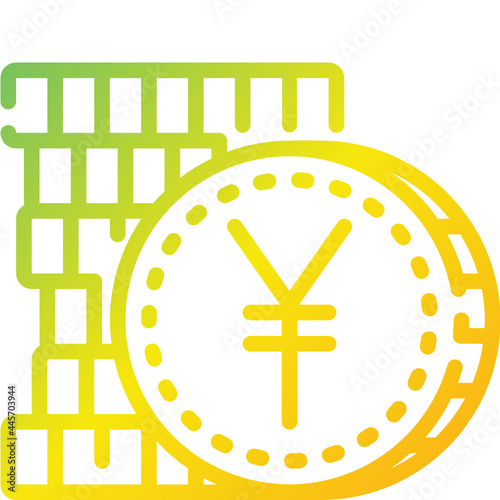 yen gradient icon