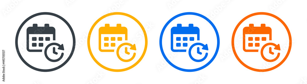 Calendar, schedule, time management vector icon. Planner concept - obrazy, fototapety, plakaty 