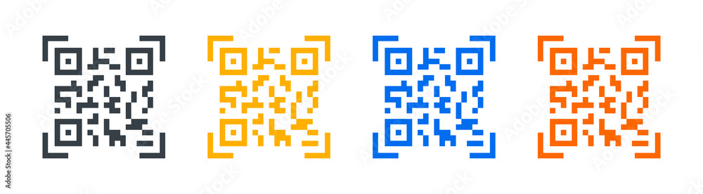 QR code scan icon sign. Vector illustration