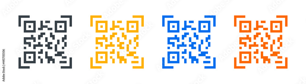 QR code scan icon sign. Vector illustration QR code scan icon sign. Vector illustration