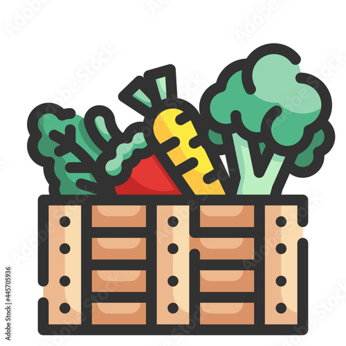 vegetables line icon