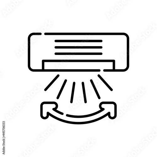 Swing vector outline icon style illustration. EPS 10 file