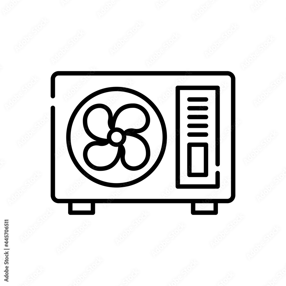 Outdoor unit vector outline icon style illustration. EPS 10 file Outdoor unit vector outline icon style illustration. EPS 10 file