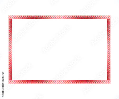 abstract artistic creative red floral border