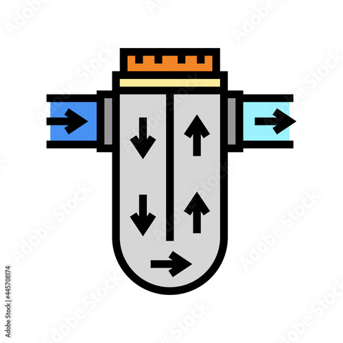 process of water filtration color icon vector. process of water filtration sign. isolated symbol illustration