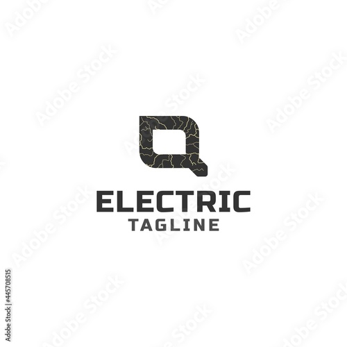 Letter Q Electricity Logo Vector Design